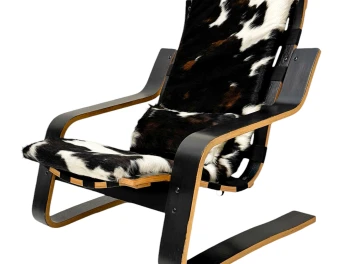 Mid-Century Modern Sculptural Plywood Lounge Chair, The Netherlands 1970s